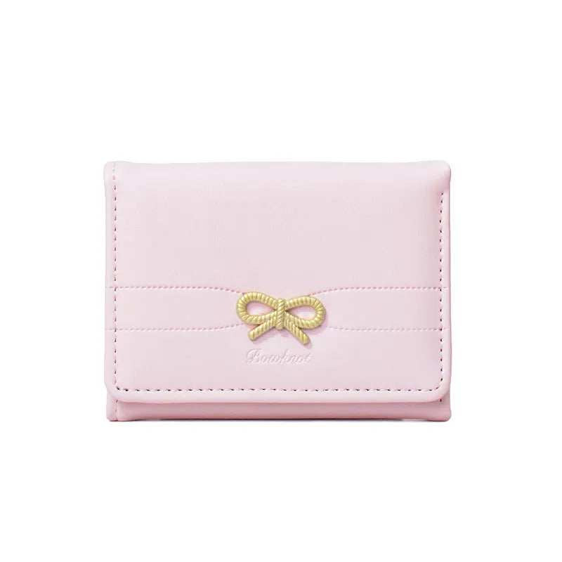 Cute Bow Mini Wallet – Compact Card & Cash Holder